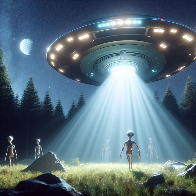 Free aliens et ufo illustration