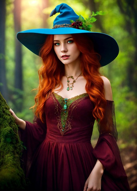 Free ai generated witch woman illustration