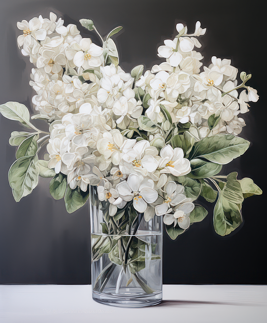 Free flowers vase light illustration