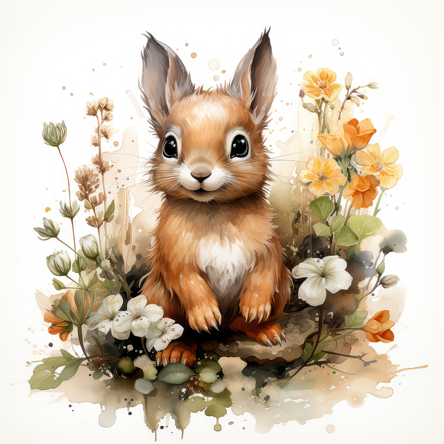 Free rodent squirrel fairy tale illustration