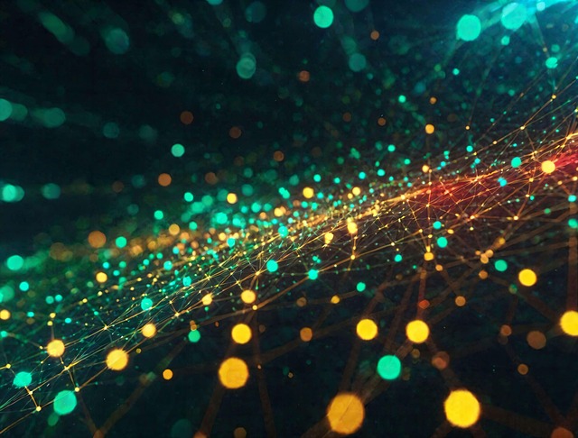 Free ai generated lights network illustration
