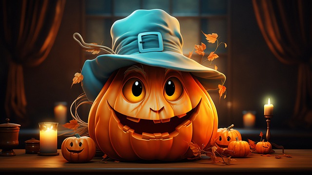 Free ai generated pumpkins hat illustration
