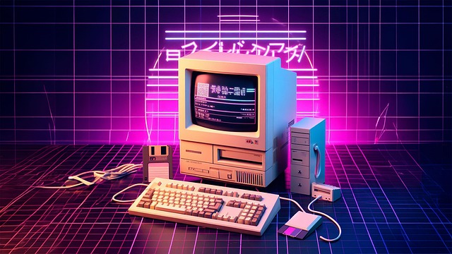 Free ai generated computer old computer illustration