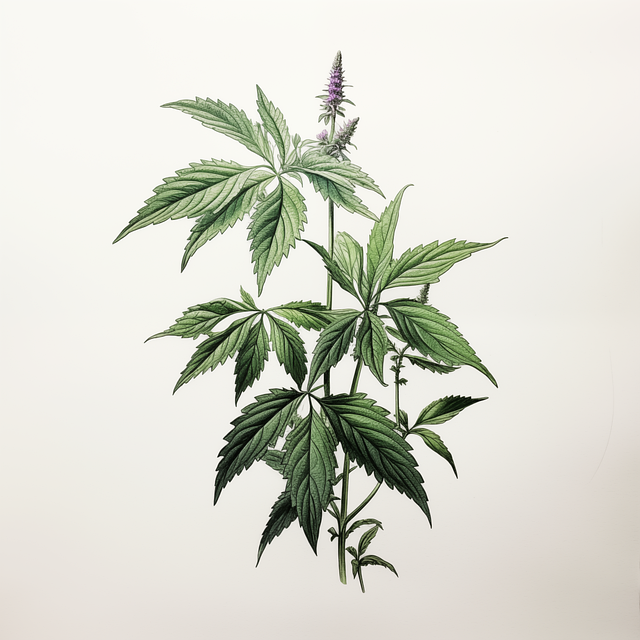 Free ai generated nettle plant illustration