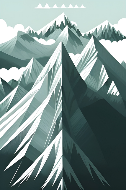 Free ai generated mountain graphics illustration