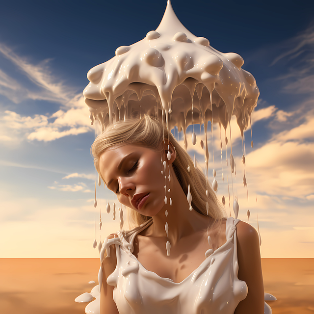 Free ai generated woman desert illustration