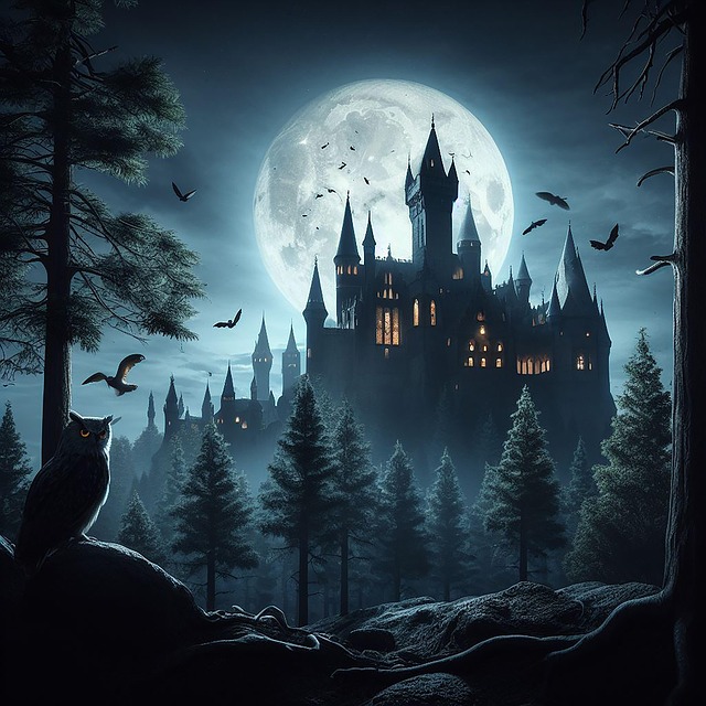 Free ai generated castle nature illustration