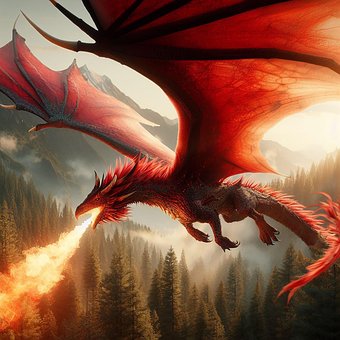Drachen, Fantasie, Feuer, Mythisch