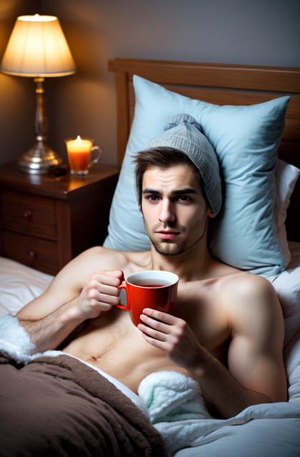 Free ai generated man hot drink illustration