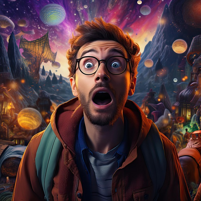 Free shock awe wonder illustration