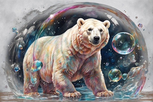 Free animals icebear watercolor illustration
