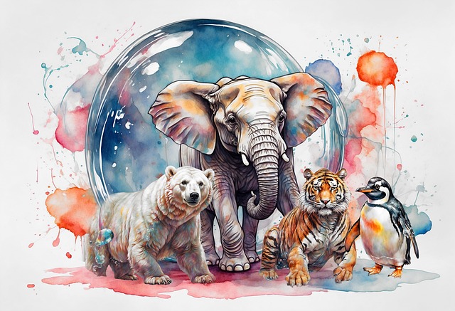 Free animals nature elephant illustration