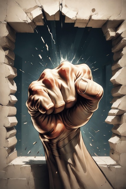 Free fist punch hit illustration