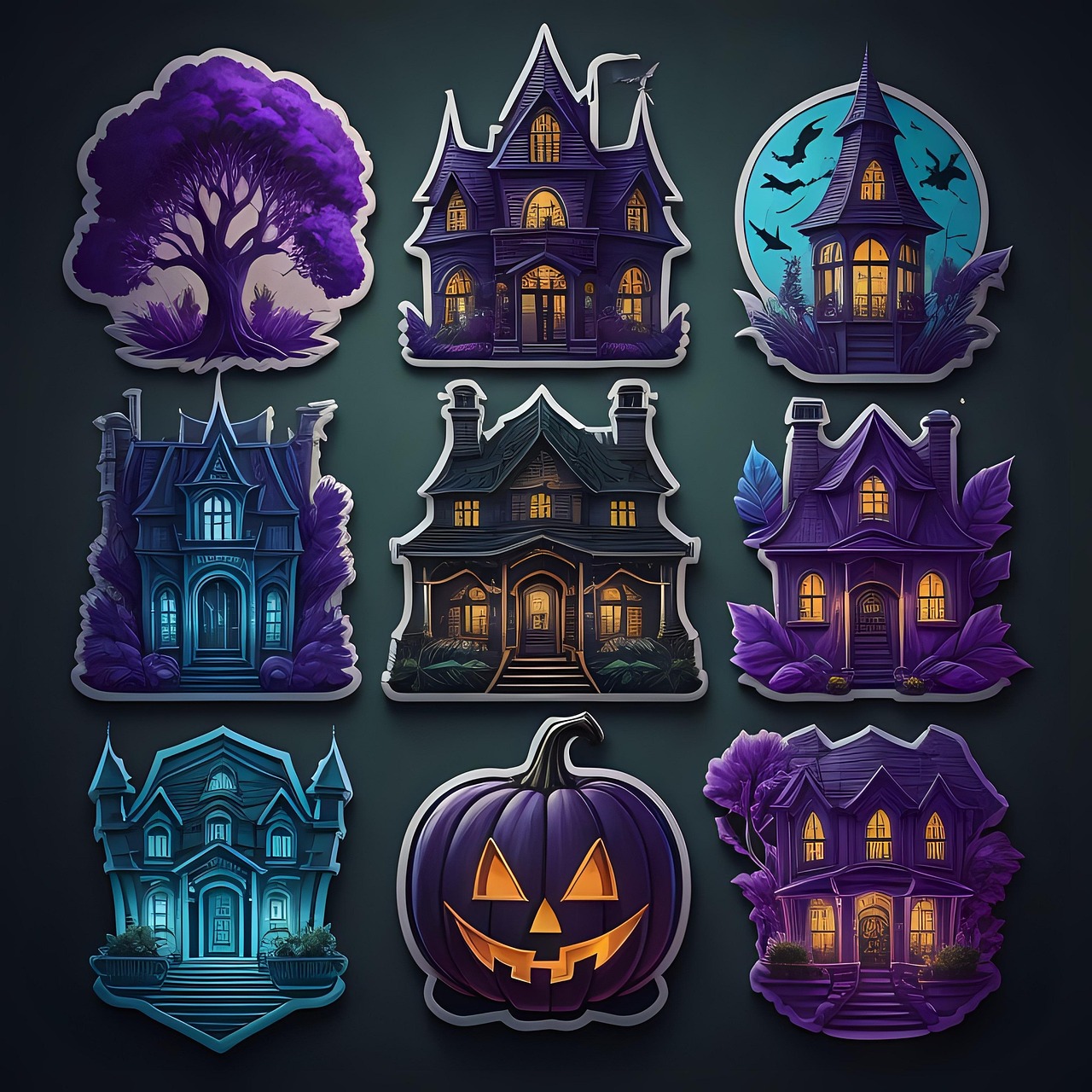 Autocollants Fenêtre Halloween - 19 Pièces, 90x40 Cm, Recto-verso, électrostatiques, Réutilisables