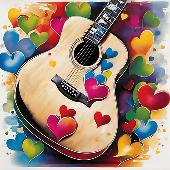 Acustic, Chitară, Clasic, Colorat