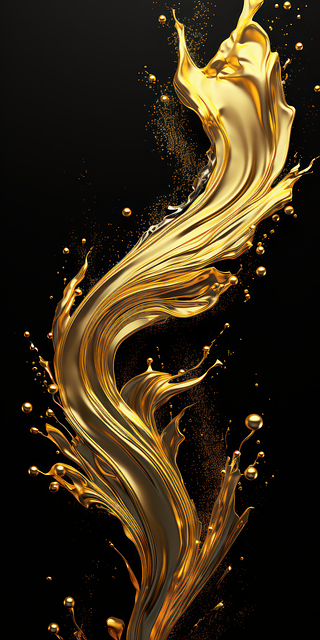 Free ai generated gold liquid illustration