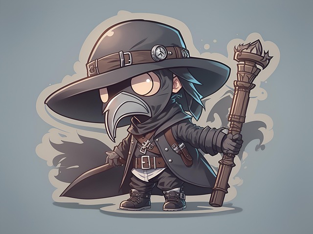 Free plague cartoon character illustration