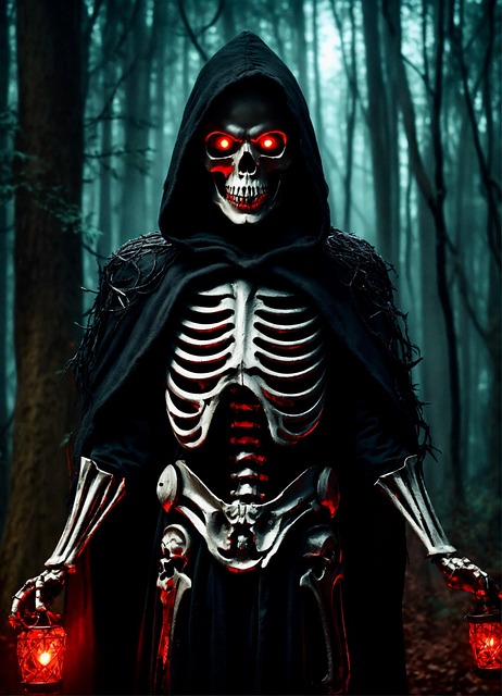 Free ai generated skeleton robe illustration