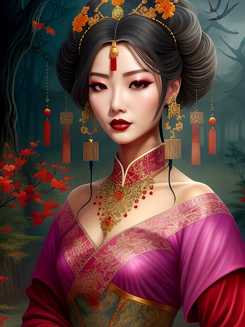 Free ai generated woman princess illustration
