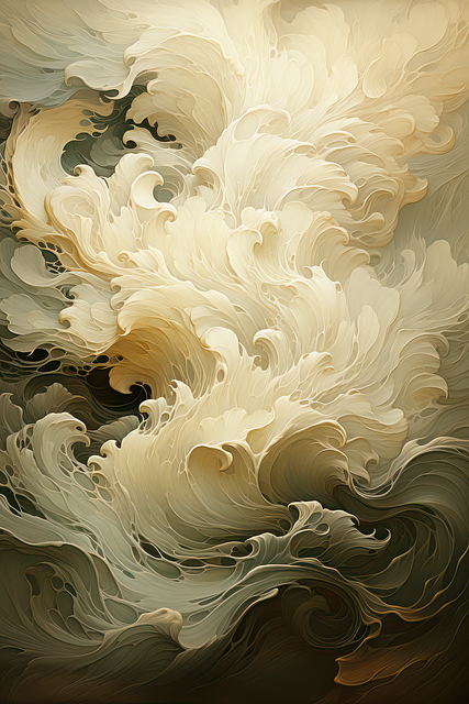 Free ai generated waves abstract illustration