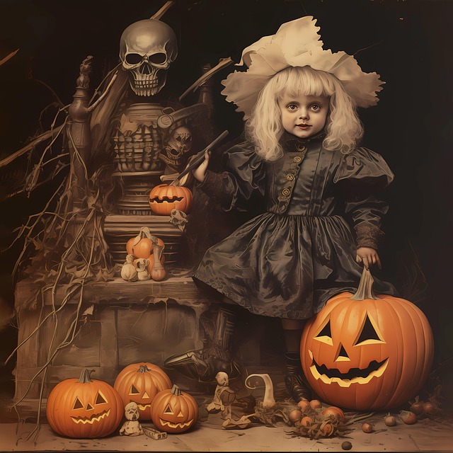 Free autumncontest halloween vintage illustration