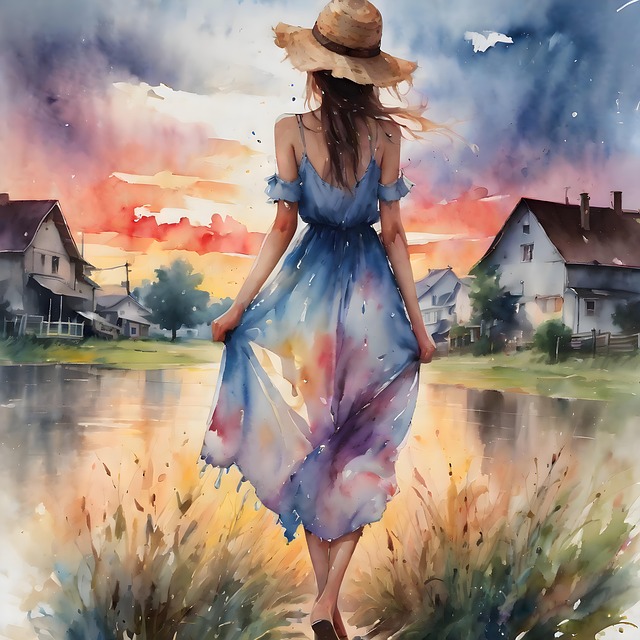 Free ai generated woman back illustration