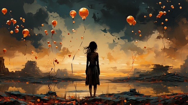 Download free HD stock image of Ai Generated Girld Free ai generated girld silhouette illustration