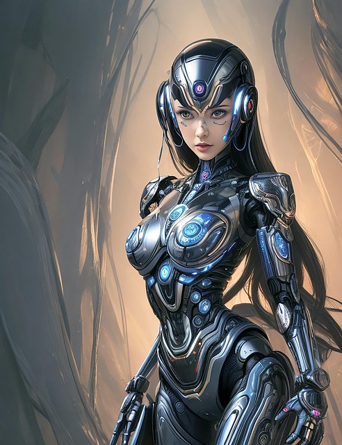 Free ai generated robot girl illustration