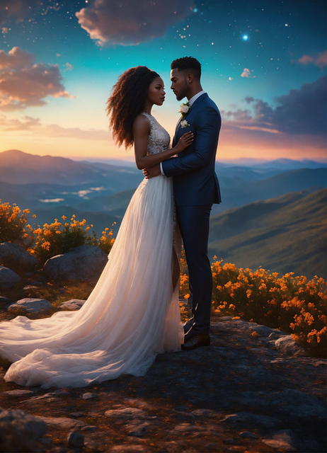 Free ai generated couple love illustration