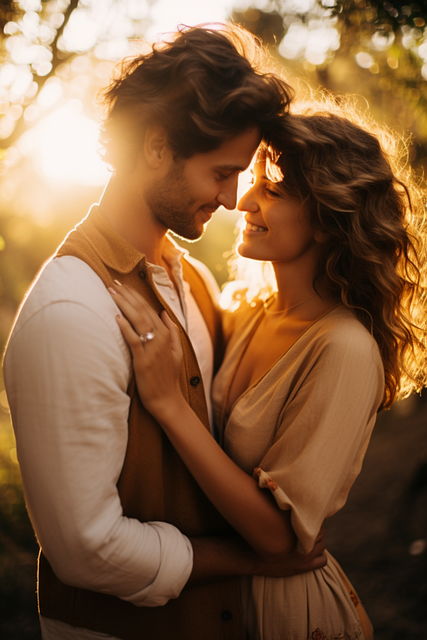 Free ai generated couple lover illustration