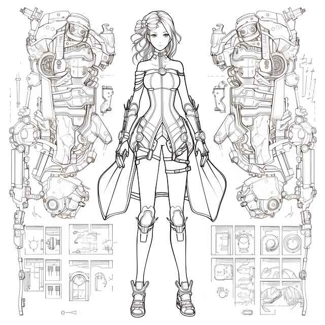 Free ai generated woman robot illustration
