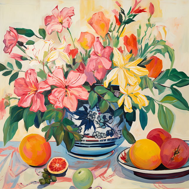Free ai generated flowers vase illustration