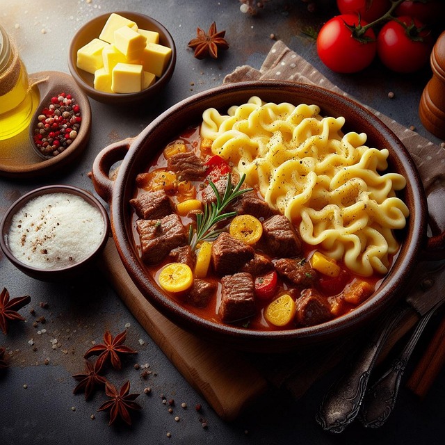 Ai Generiert, Gulasch, Nudeln, Soße