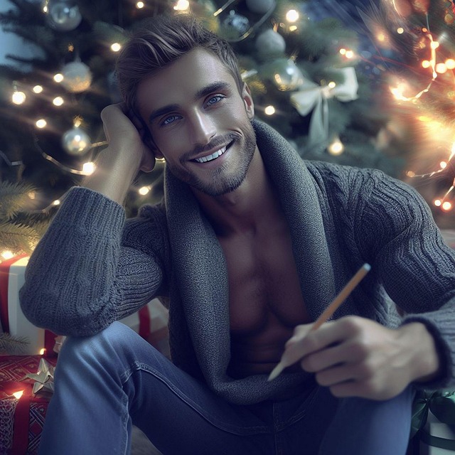 Download free HD stock image of Ai Generated Man Free ai generated man christmas illustration