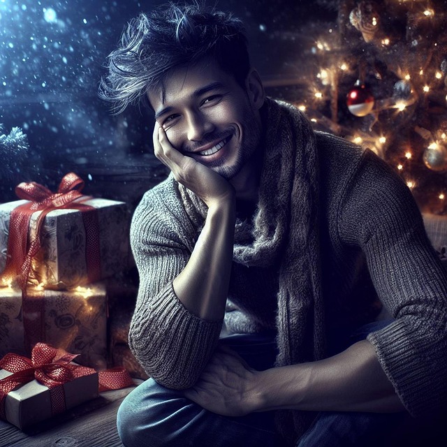 Download free HD stock image of Ai Generated Man Free ai generated man christmas illustration