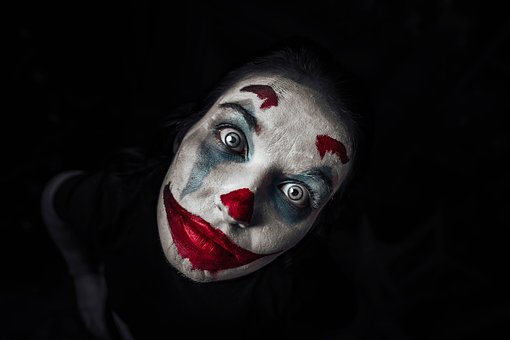 Mørk, Halloween, Klovn, Skummelt