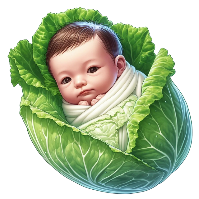 Free ai generated baby cabbage illustration