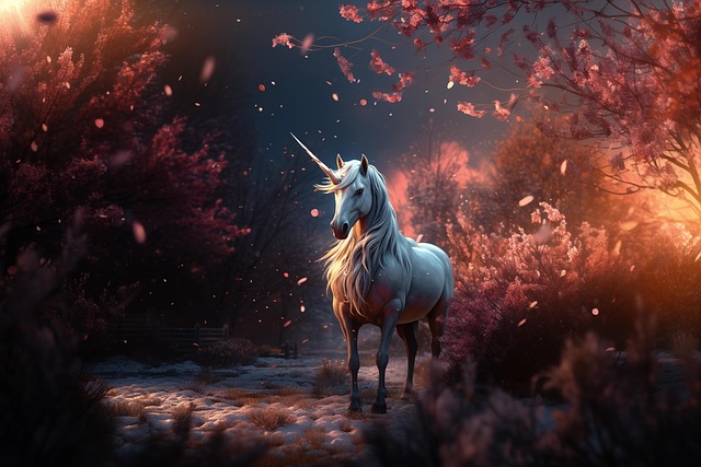 Free ai generated unicorn nature illustration