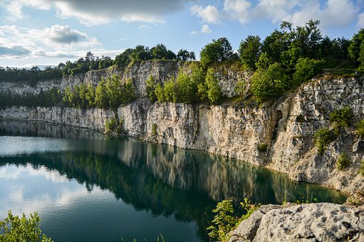 See, Cliff, Landschaft, Natur, Reflexion