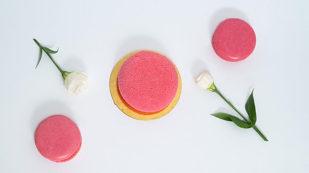 Dessert, Kuchen, Blumen, Makronen, Essen