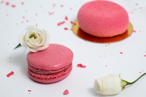 Dessert, Kuchen, Blumen, Makronen, Essen
