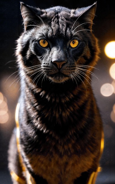 Free animal animal focus black cat illustration