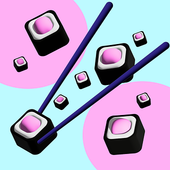 Free Sushi Chopsticks illustration and picture