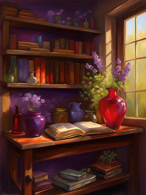 Free books library bookshelf illustration