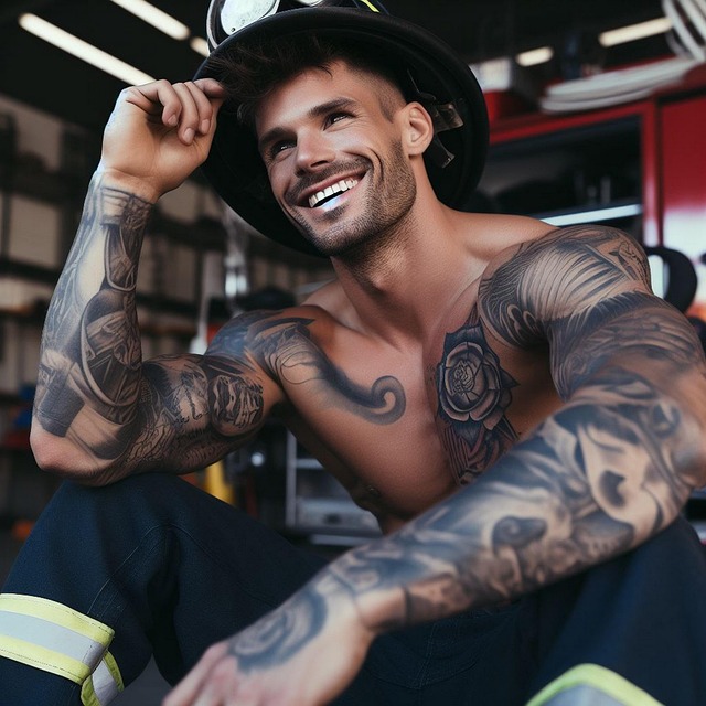 Download free HD stock image of Ai Generated Man Free ai generated man fireman illustration