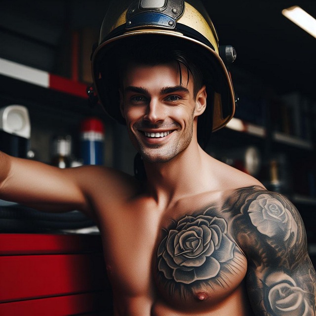 Free fireman firefighter man illustration