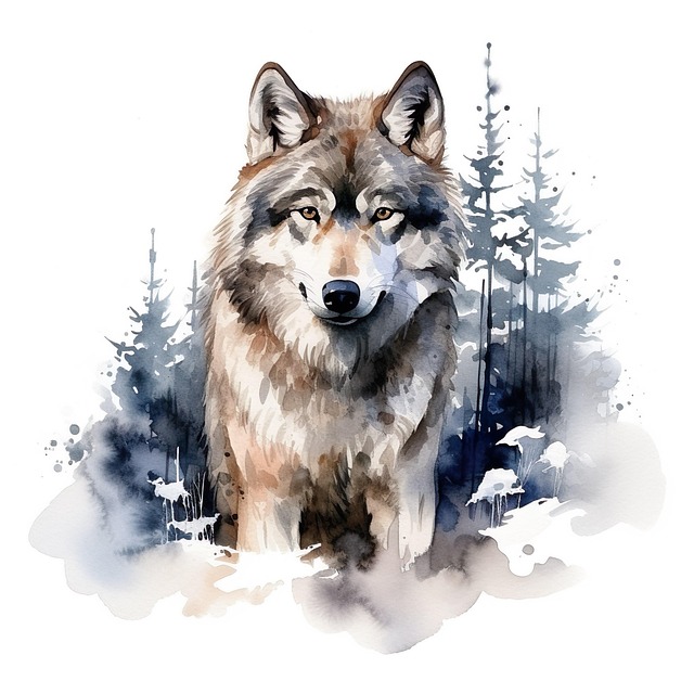 Download free HD stock image of Ai Generated Wolf Free ai generated wolf forest illustration