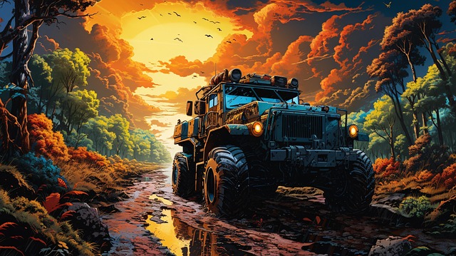 Free colorful truck car illustration