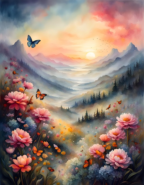 Download free HD stock image of Ai Generated Flowers Free ai generated flowers butterflies illustration