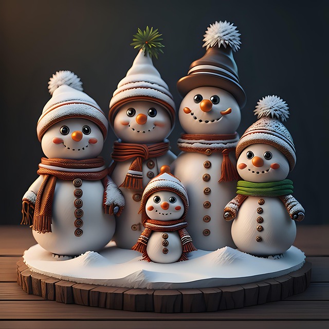 Free ai generated snowman nature illustration